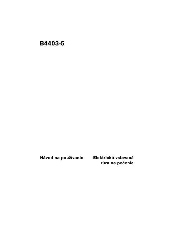 Mode d'emploi AEG-ELECTROLUX B4403-5-A