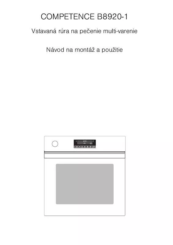 Mode d'emploi AEG-ELECTROLUX B8920-1-A