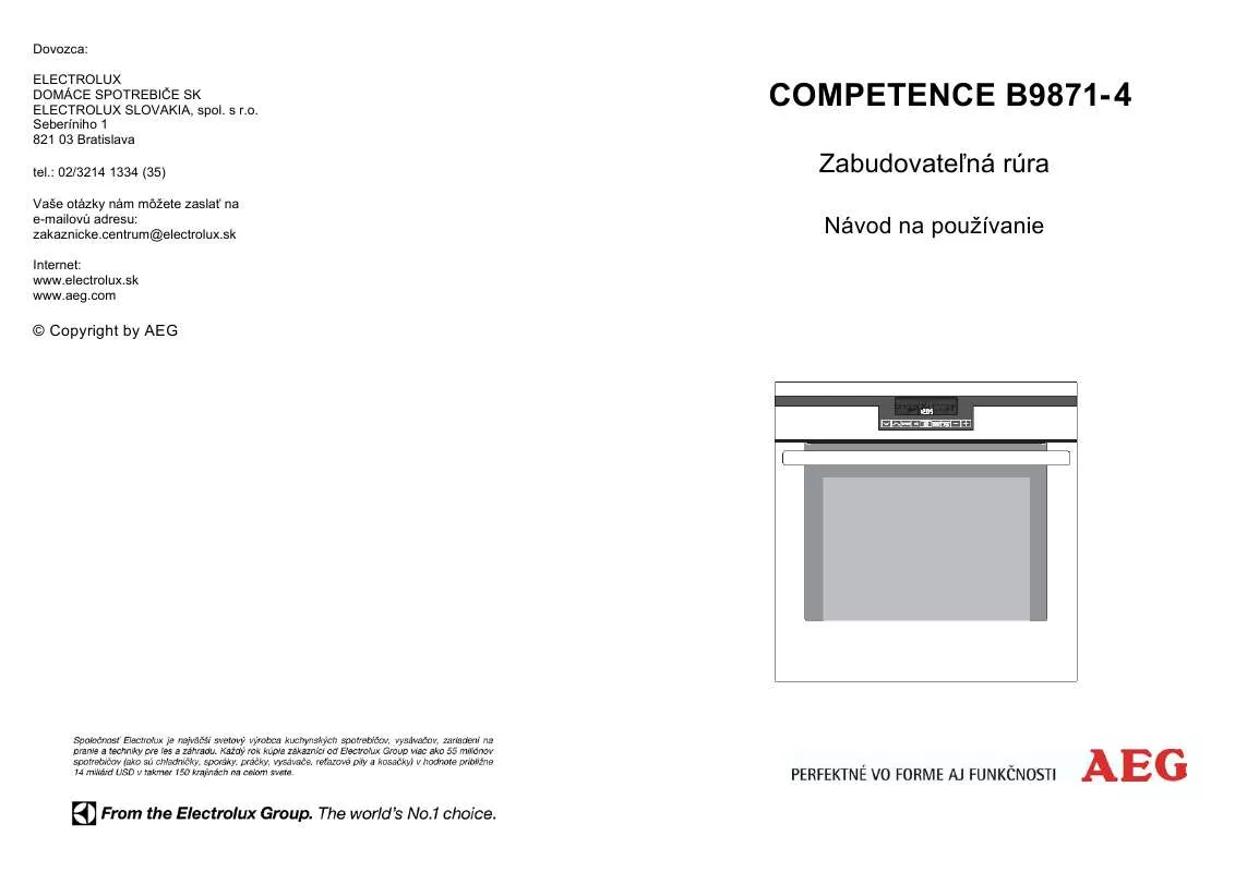 Mode d'emploi AEG-ELECTROLUX B9871-4-A