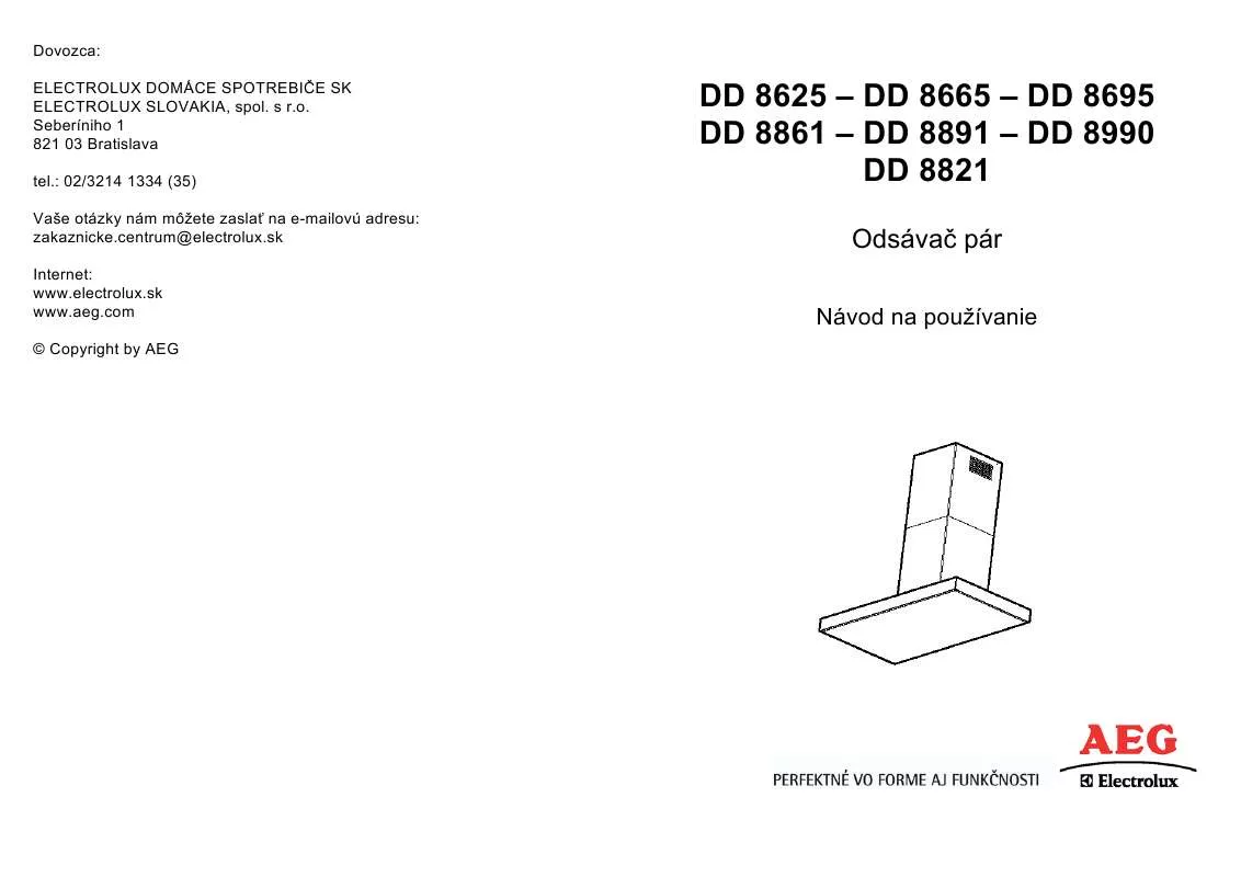 Mode d'emploi AEG-ELECTROLUX DD8695-M