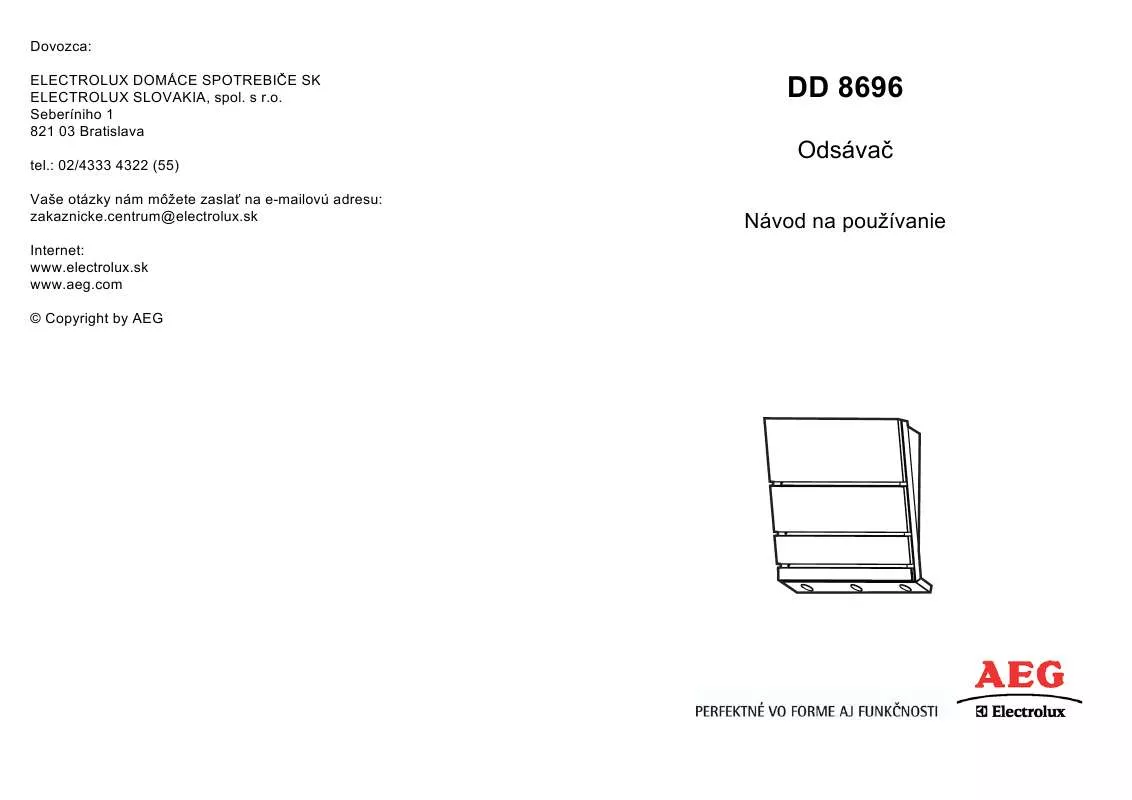 Mode d'emploi AEG-ELECTROLUX DD8696-M