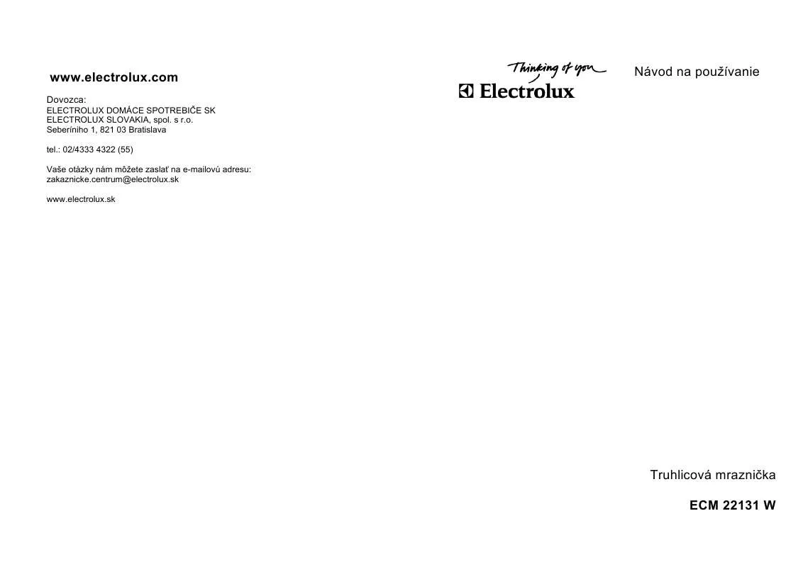 Mode d'emploi AEG-ELECTROLUX ECM22131W