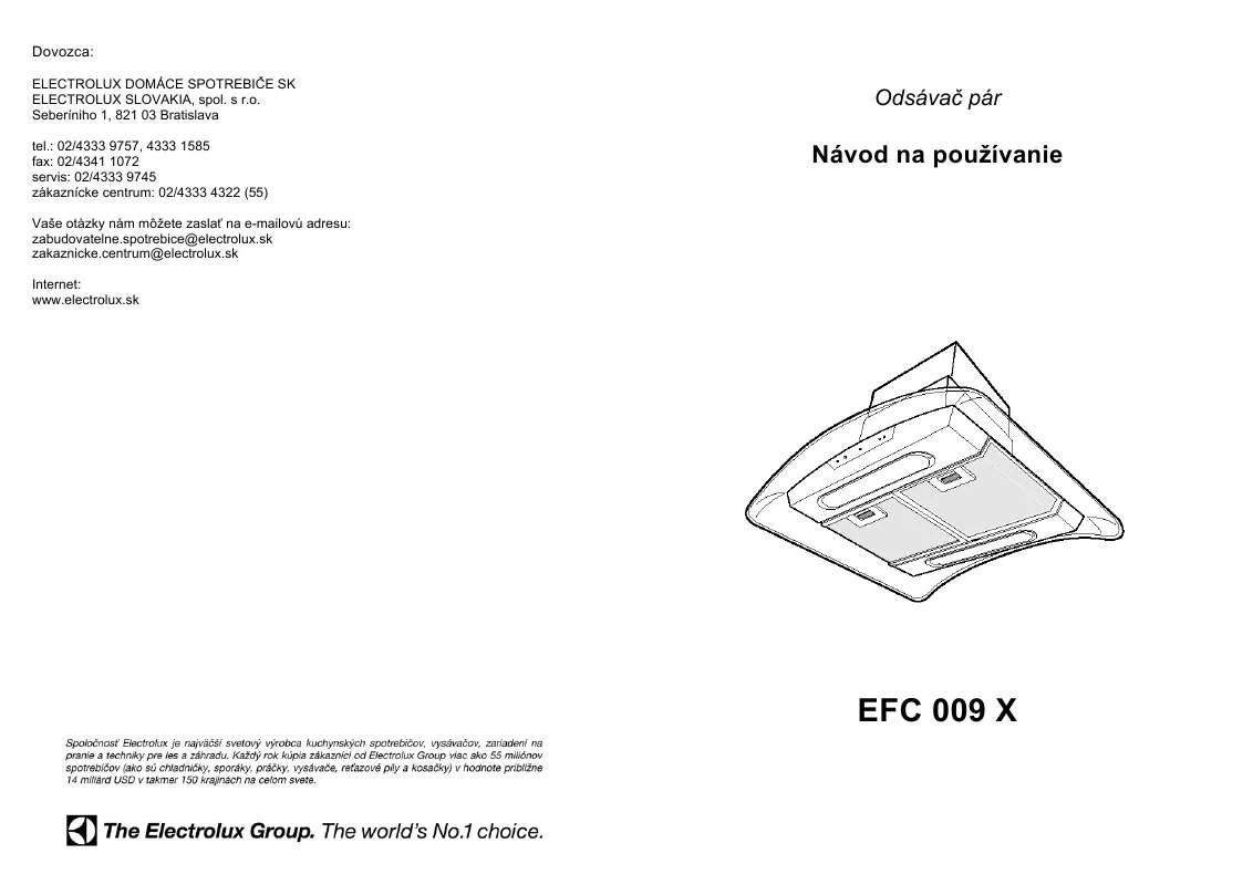 Mode d'emploi AEG-ELECTROLUX EFC009X/CH