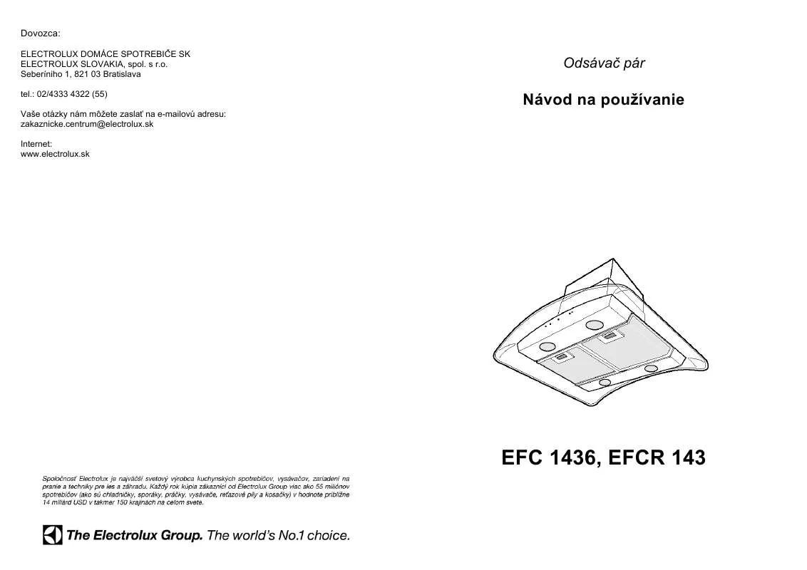 Mode d'emploi AEG-ELECTROLUX EFC1436X/S