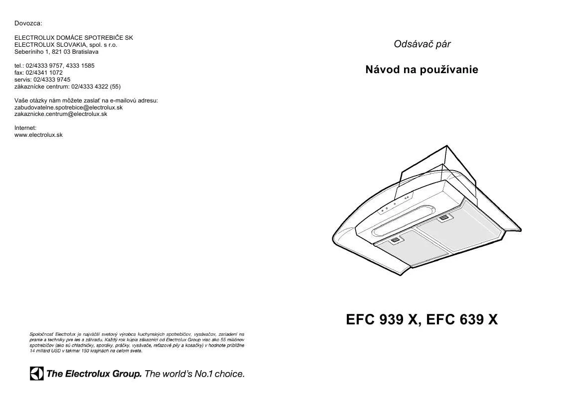 Mode d'emploi AEG-ELECTROLUX EFC639X/CH