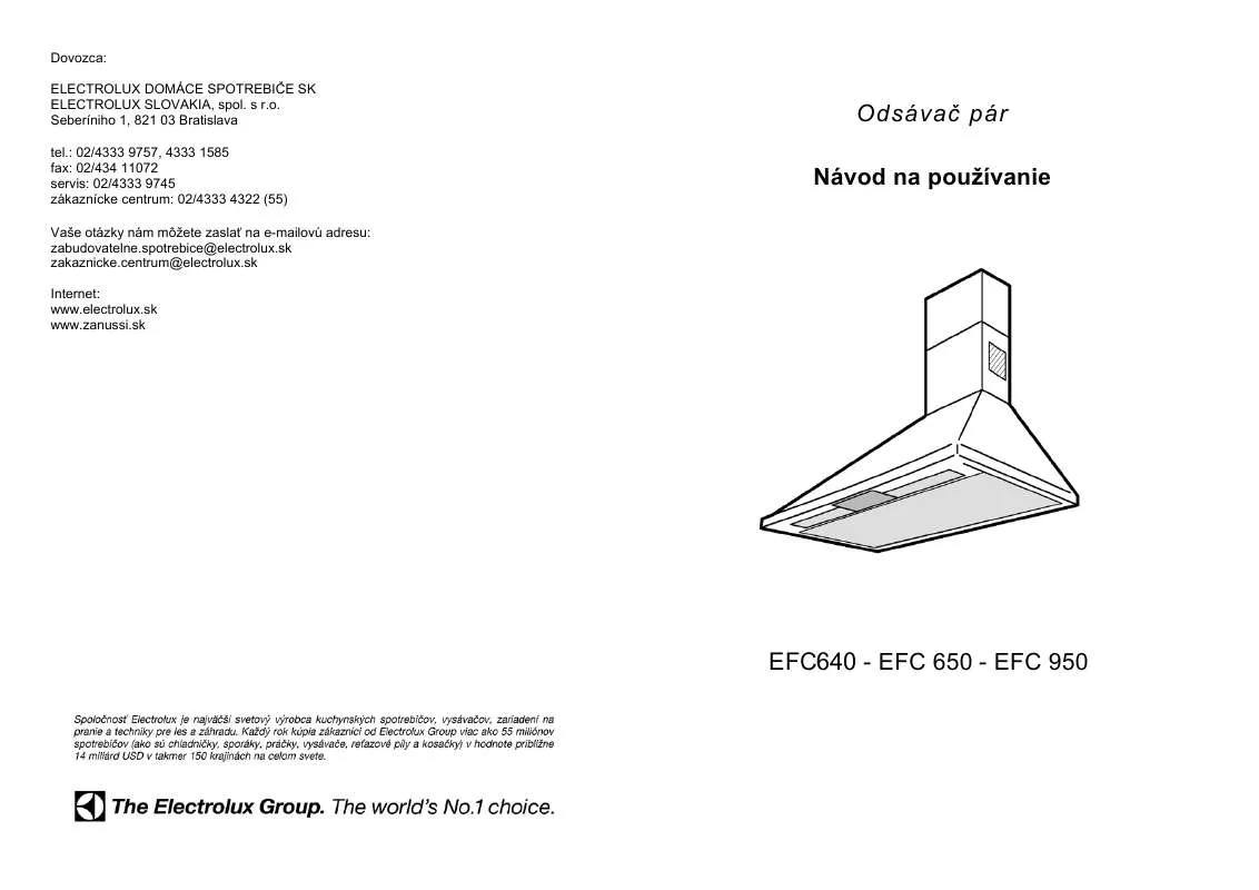 Mode d'emploi AEG-ELECTROLUX EFC6405X/CH