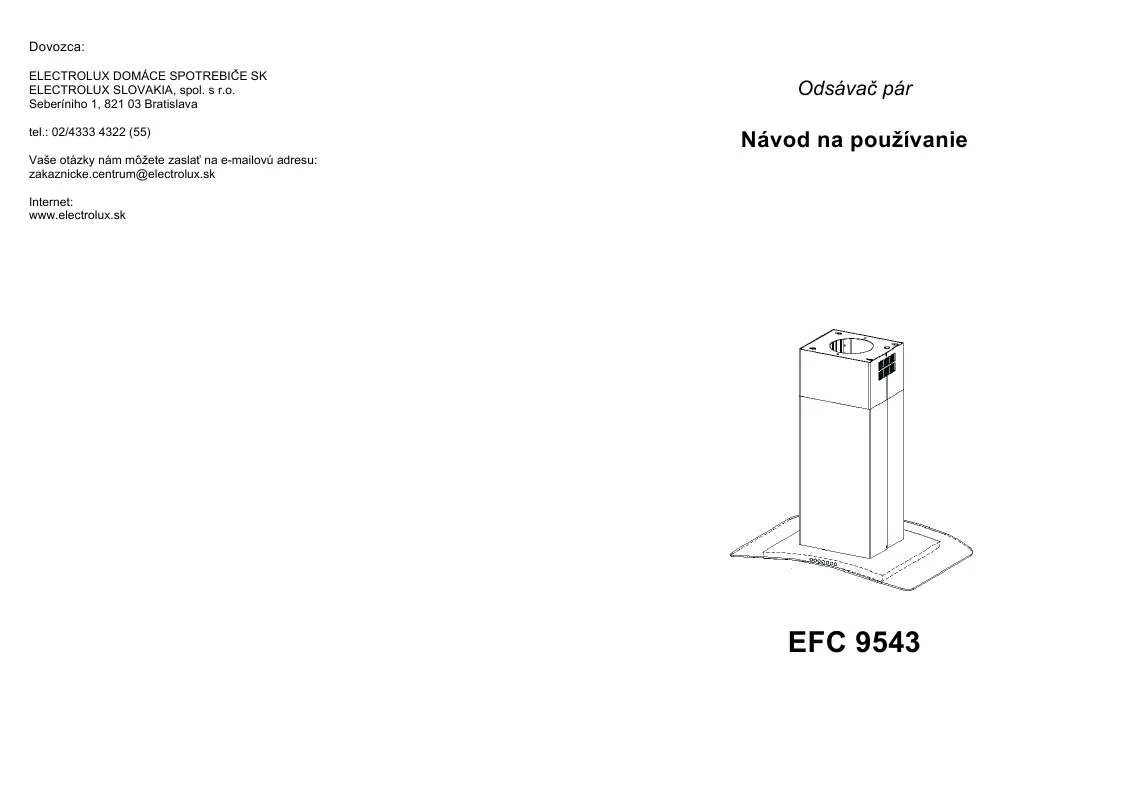 Mode d'emploi AEG-ELECTROLUX EFC9543X