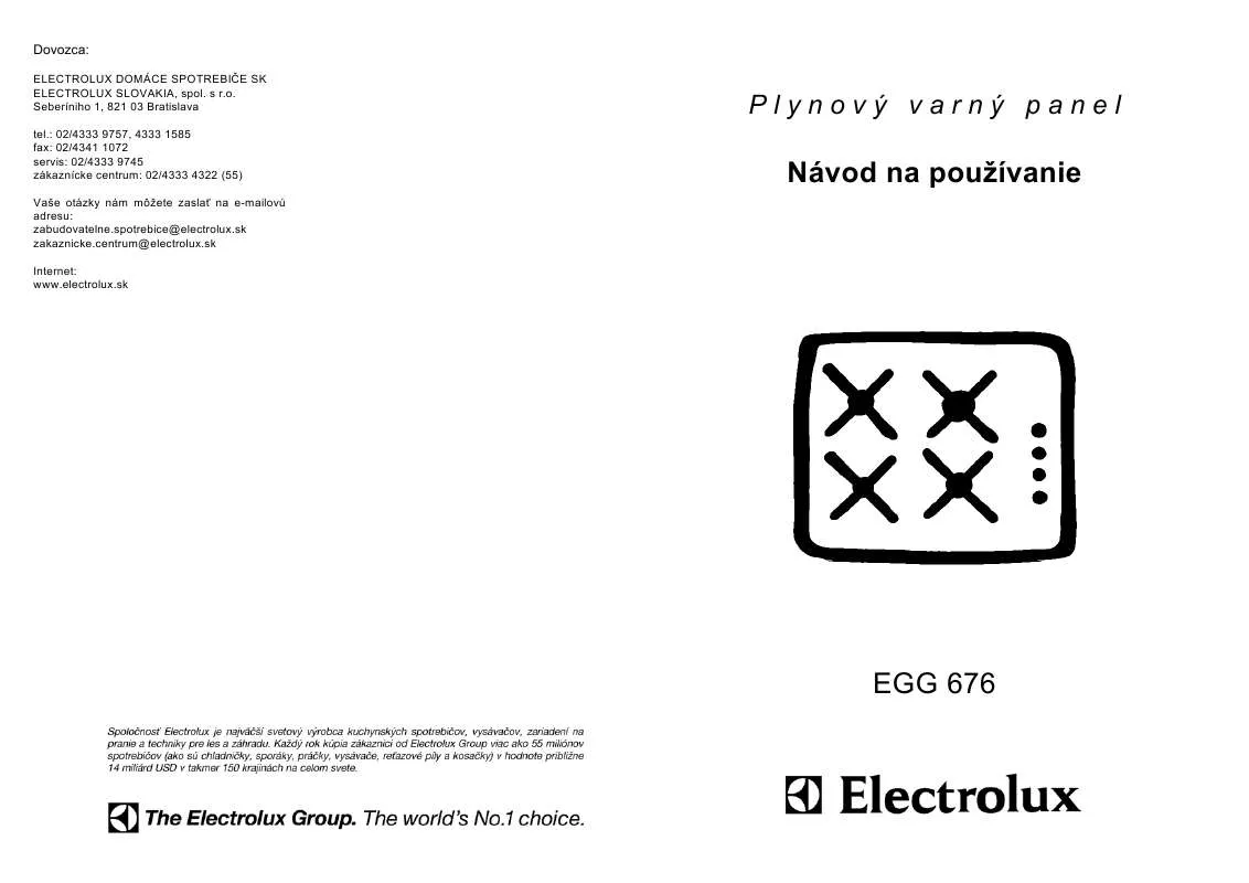 Mode d'emploi AEG-ELECTROLUX EGG676ICN