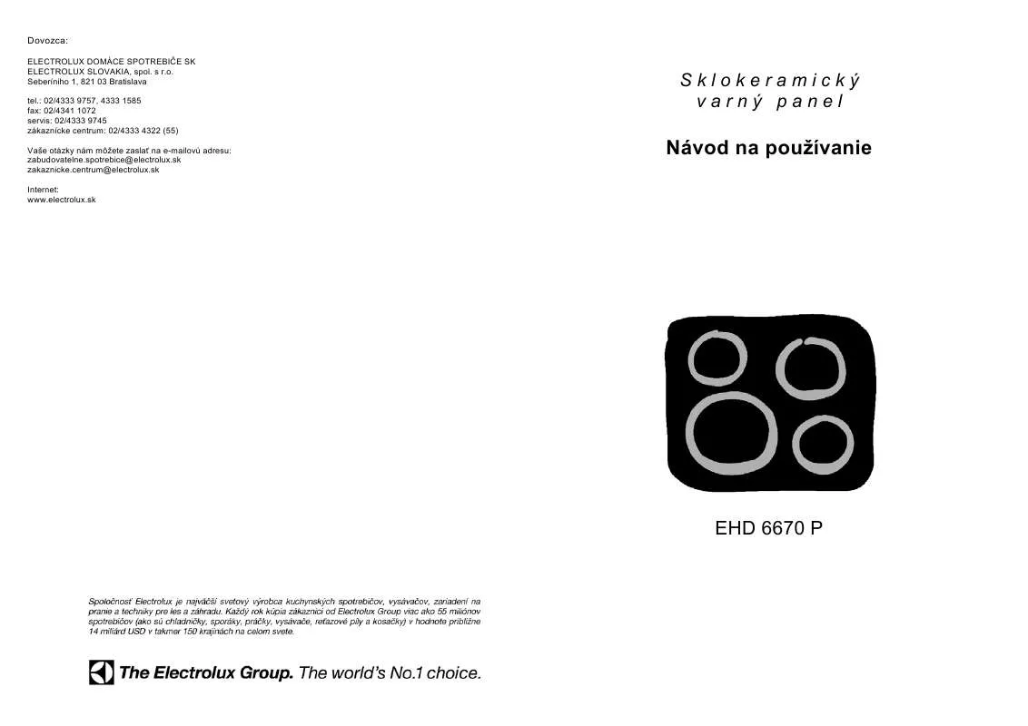 Mode d'emploi AEG-ELECTROLUX EHD6670P