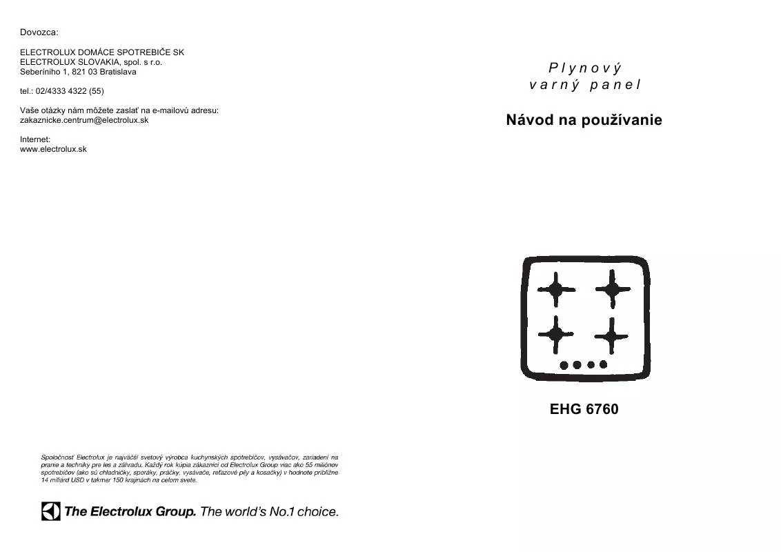 Mode d'emploi AEG-ELECTROLUX EHG6760X