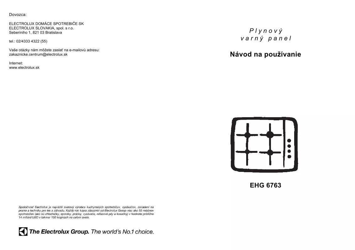 Mode d'emploi AEG-ELECTROLUX EHG6763X