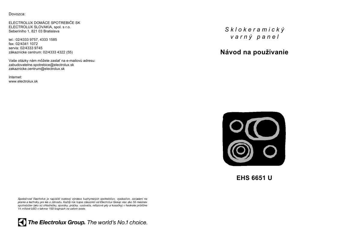 Mode d'emploi AEG-ELECTROLUX EHS6651PU03