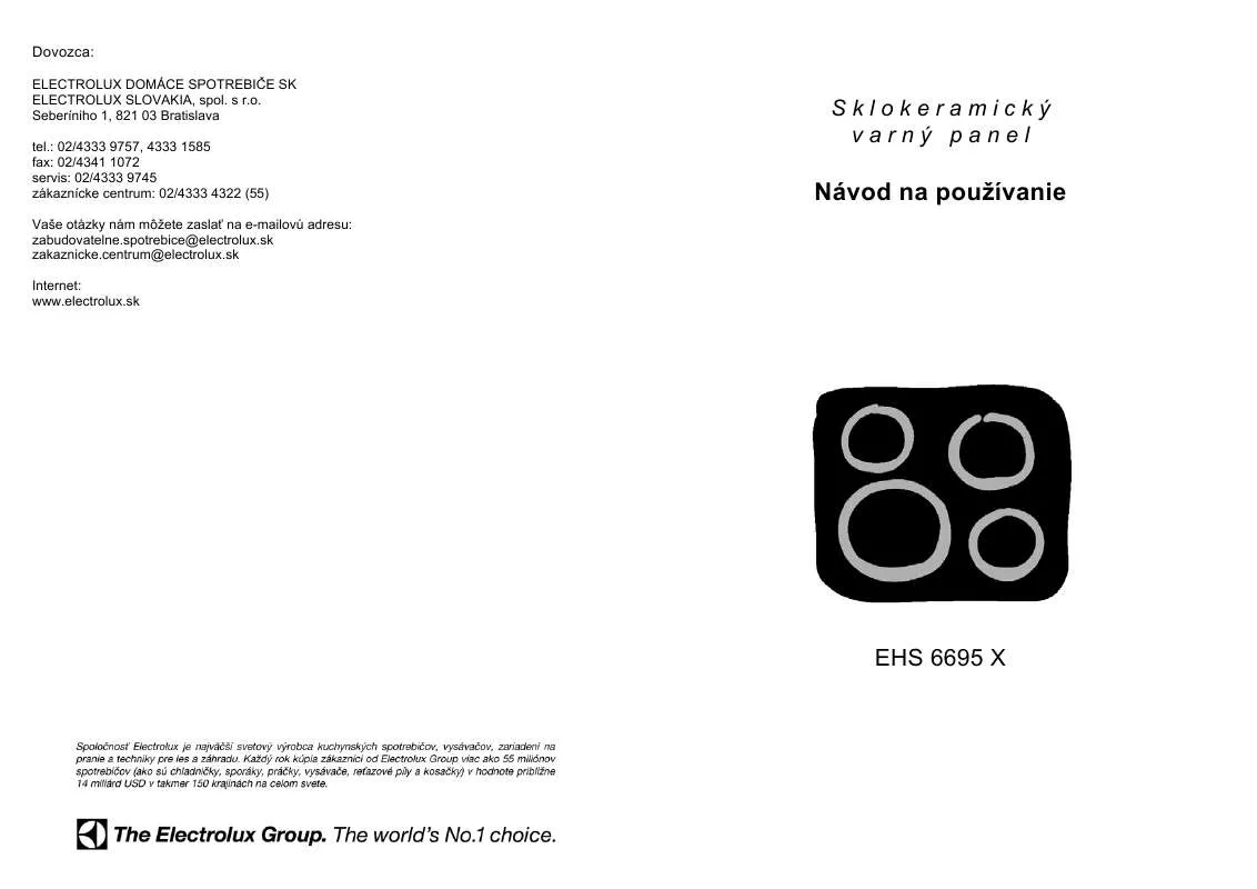 Mode d'emploi AEG-ELECTROLUX EHS6695X