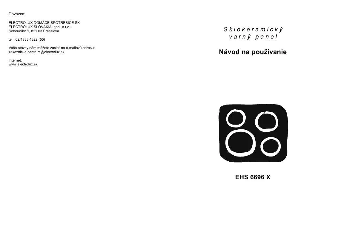 Mode d'emploi AEG-ELECTROLUX EHS6696X