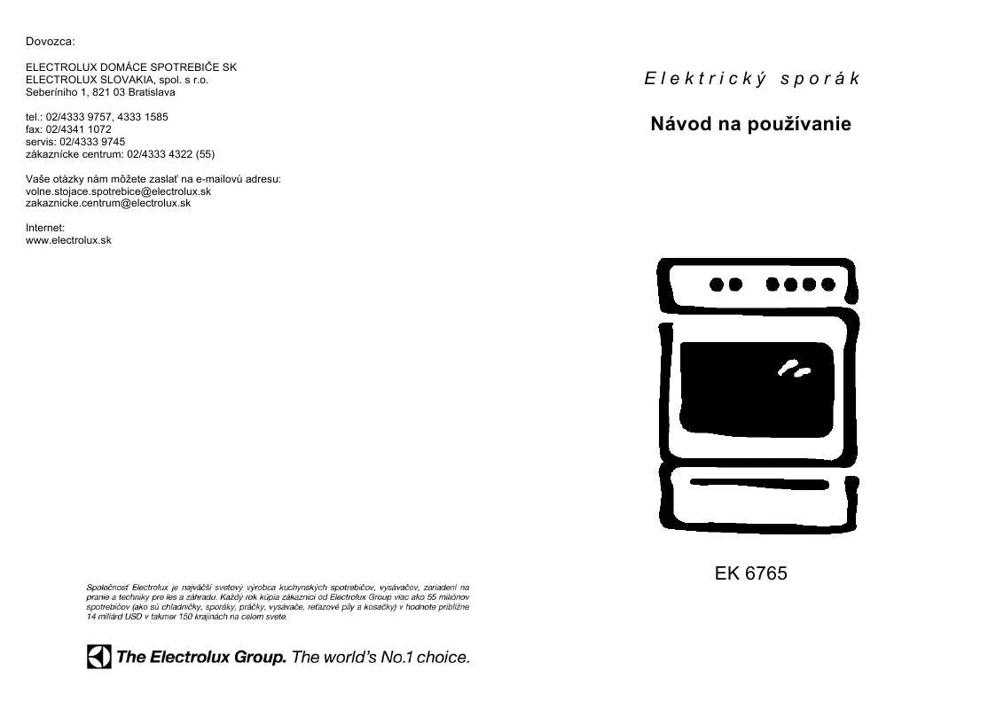 Mode d'emploi AEG-ELECTROLUX EK6765W