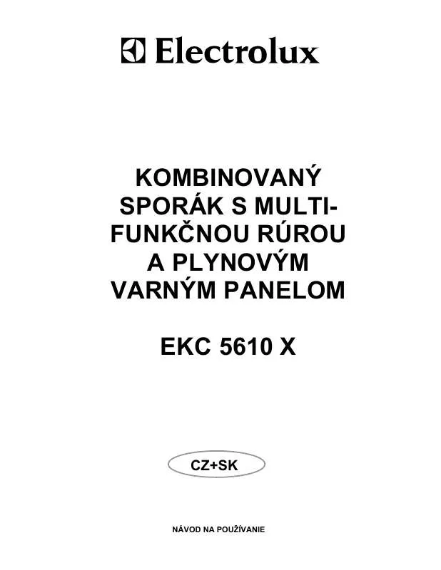 Mode d'emploi AEG-ELECTROLUX EKC5610X