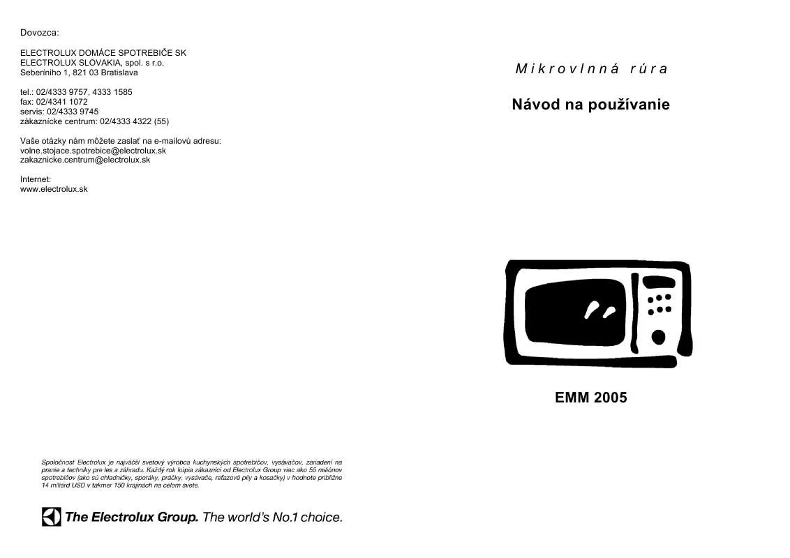 Mode d'emploi AEG-ELECTROLUX EMM2005