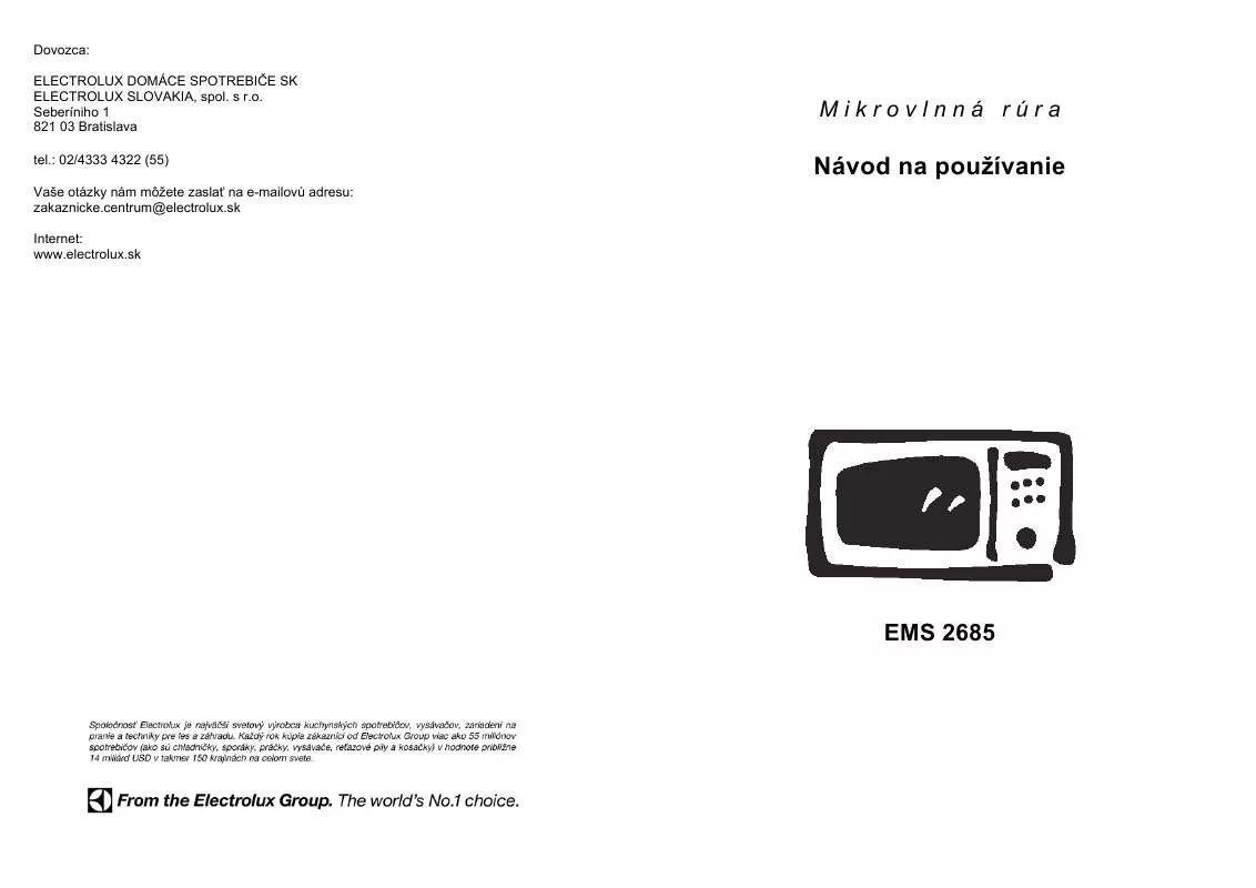 Mode d'emploi AEG-ELECTROLUX EMS2685