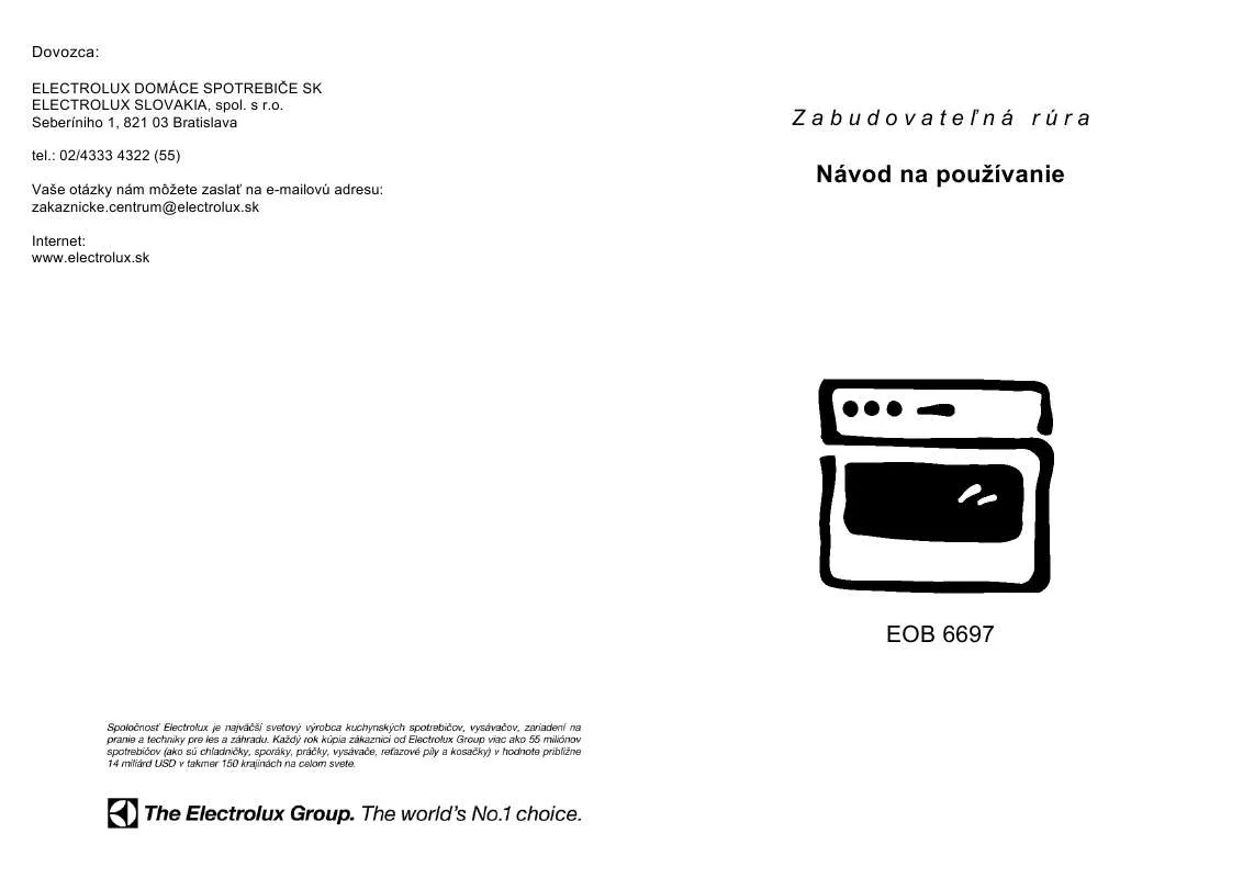 Mode d'emploi AEG-ELECTROLUX EOB6697XELUXSPAI