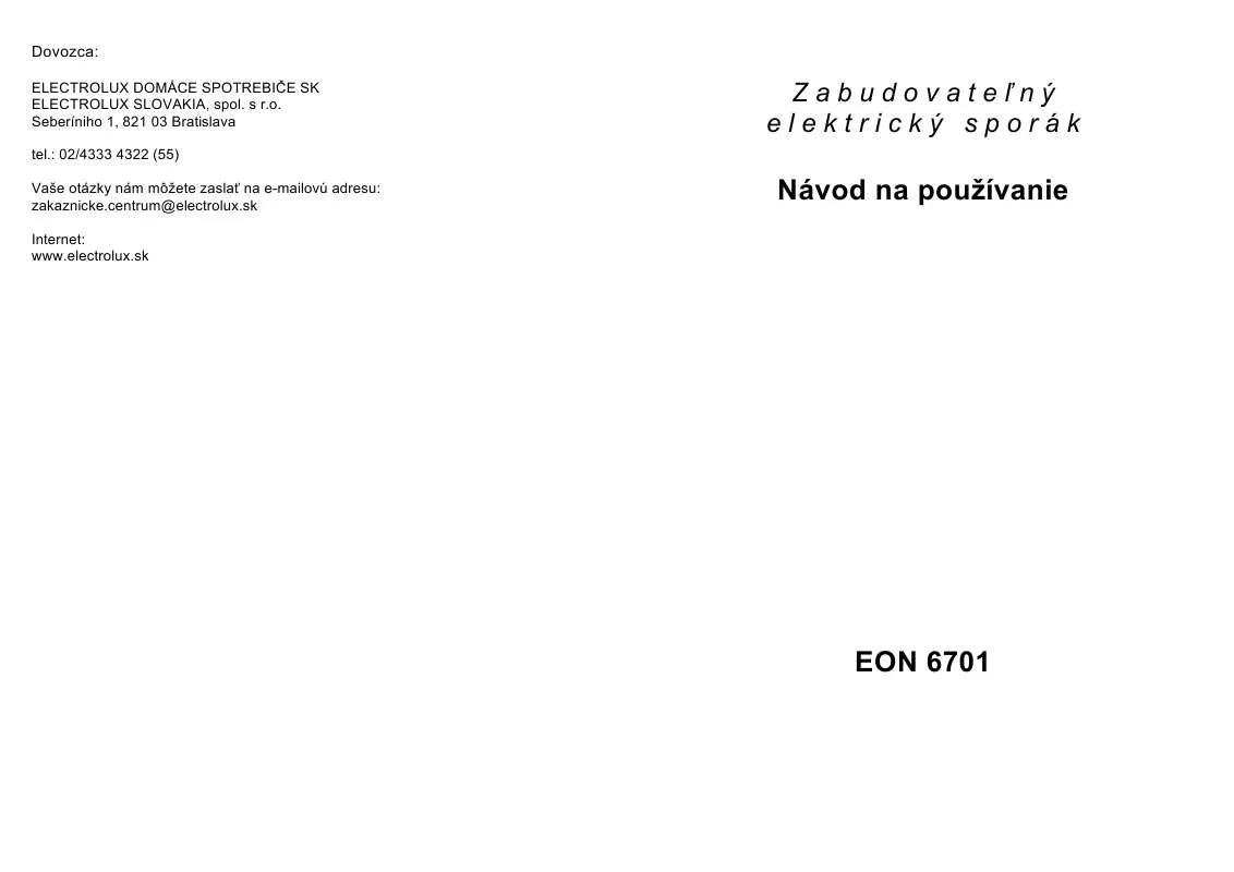 Mode d'emploi AEG-ELECTROLUX EON6701FIX