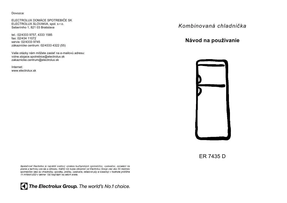 Mode d'emploi AEG-ELECTROLUX ER7435D