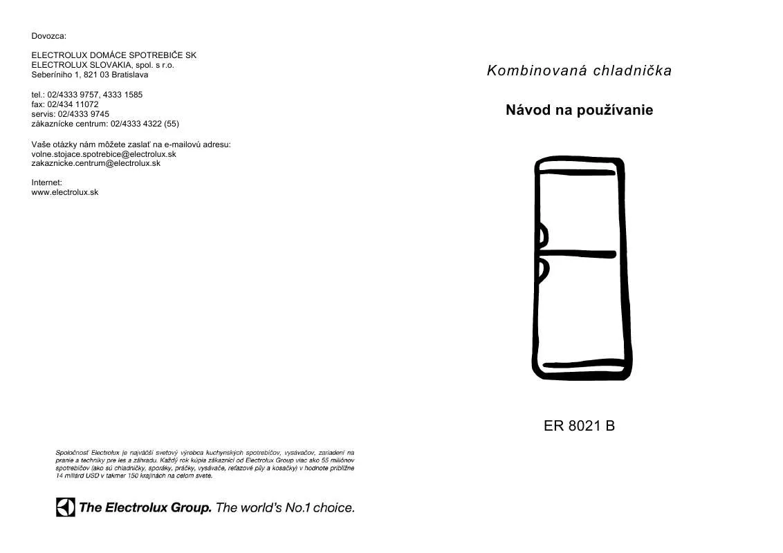 Mode d'emploi AEG-ELECTROLUX ER8021B