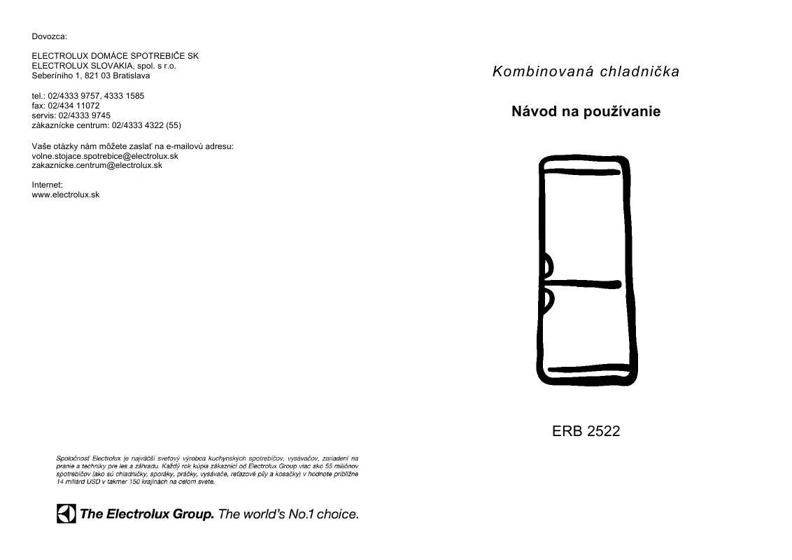 Mode d'emploi AEG-ELECTROLUX ERB2522