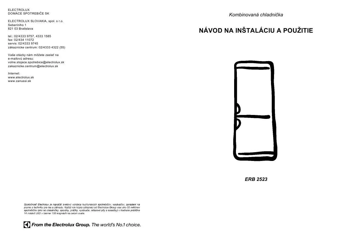 Mode d'emploi AEG-ELECTROLUX ERB2523