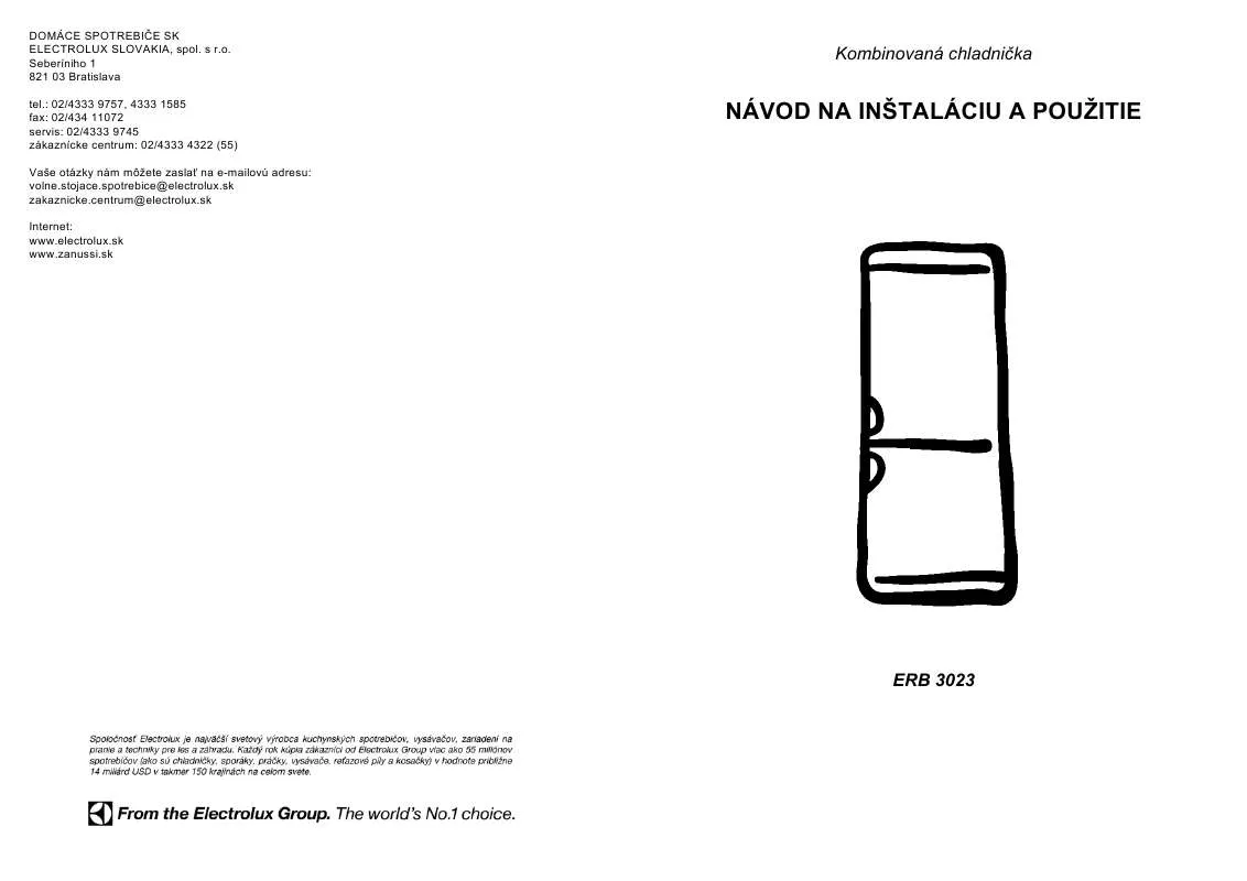 Mode d'emploi AEG-ELECTROLUX ERB3023