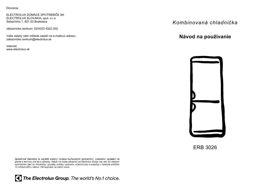 Mode d'emploi AEG-ELECTROLUX ERB3026