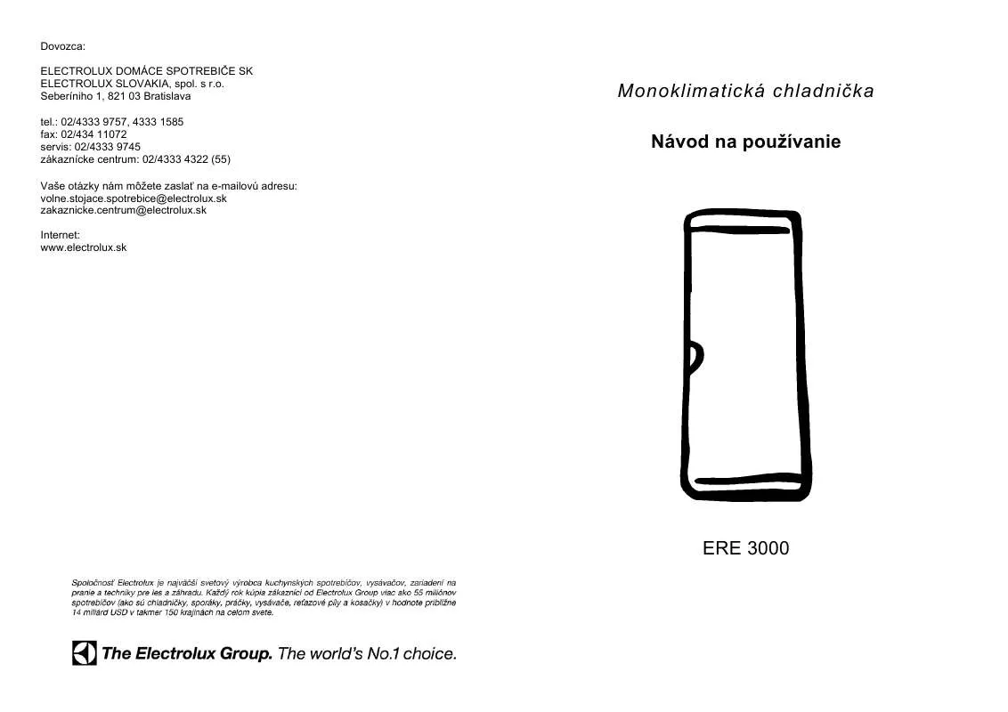 Mode d'emploi AEG-ELECTROLUX ERE3500