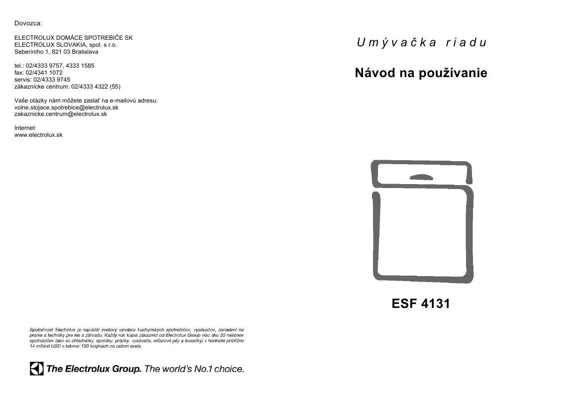 Mode d'emploi AEG-ELECTROLUX ESF4131