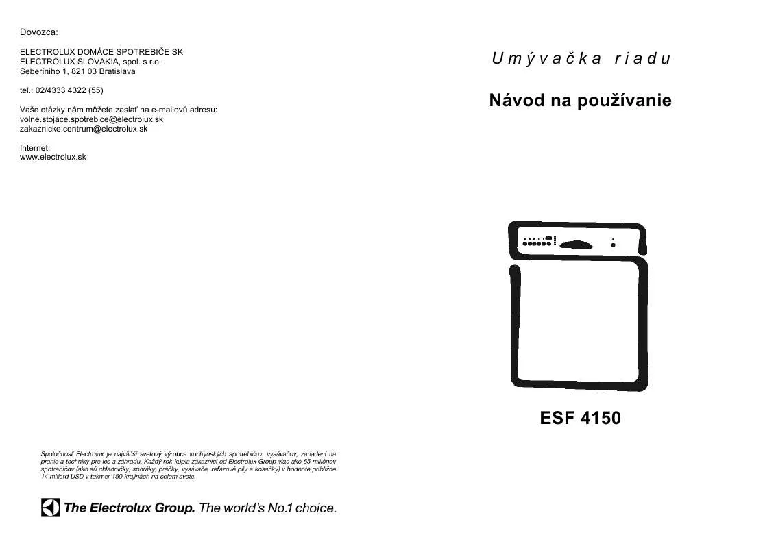 Mode d'emploi AEG-ELECTROLUX ESF4150