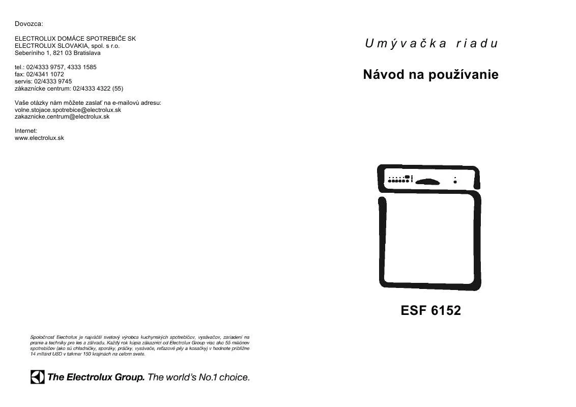 Mode d'emploi AEG-ELECTROLUX ESF6152