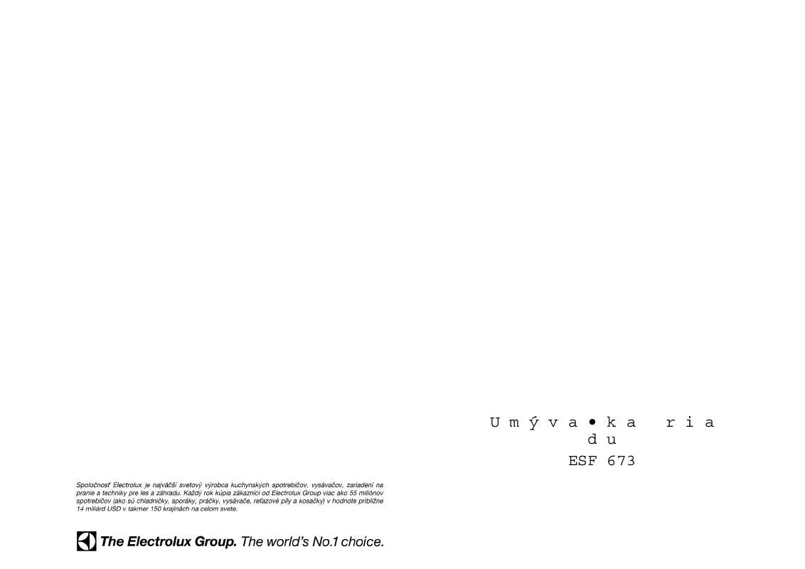 Mode d'emploi AEG-ELECTROLUX ESF673