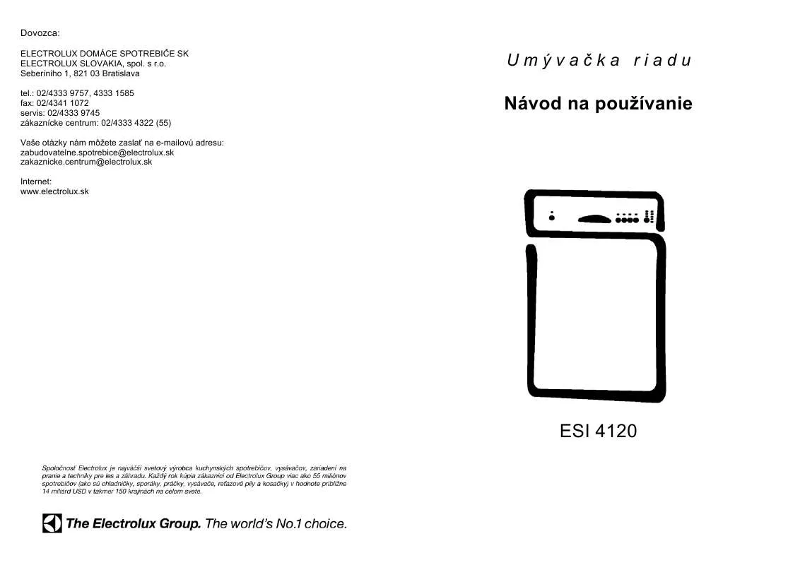 Mode d'emploi AEG-ELECTROLUX ESI4120K