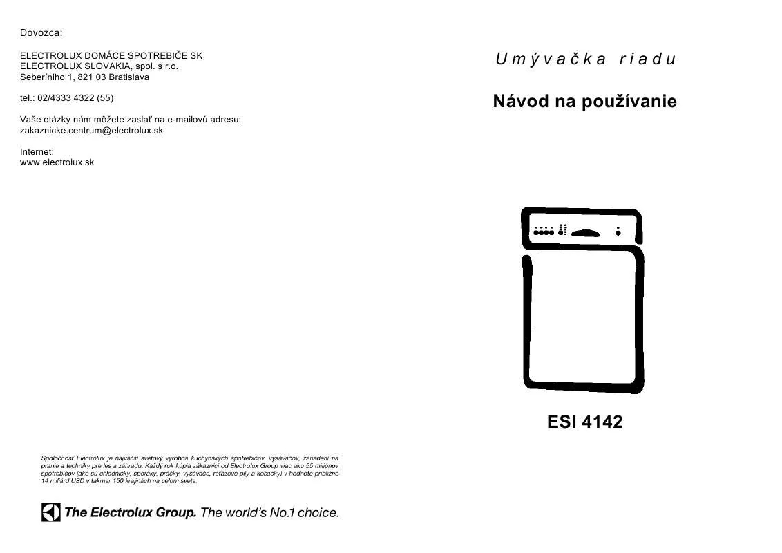 Mode d'emploi AEG-ELECTROLUX ESI4142X