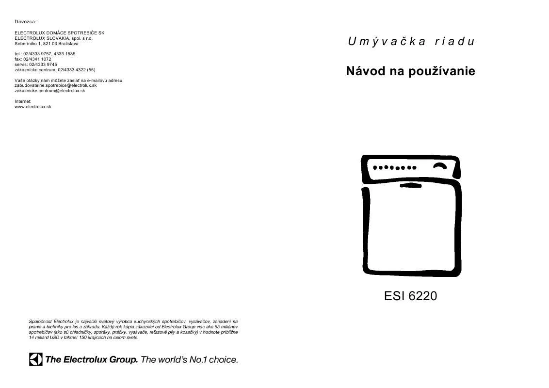 Mode d'emploi AEG-ELECTROLUX ESI6220K