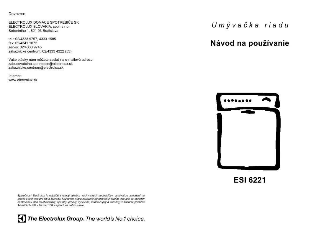 Mode d'emploi AEG-ELECTROLUX ESI6221K