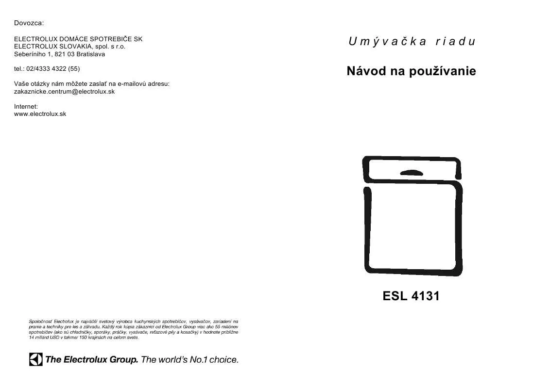 Mode d'emploi AEG-ELECTROLUX ESL4131