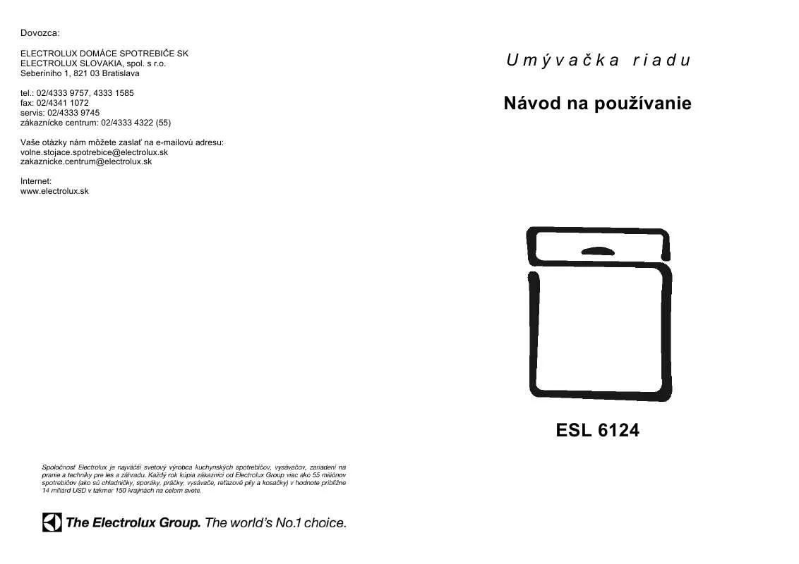 Mode d'emploi AEG-ELECTROLUX ESL6124