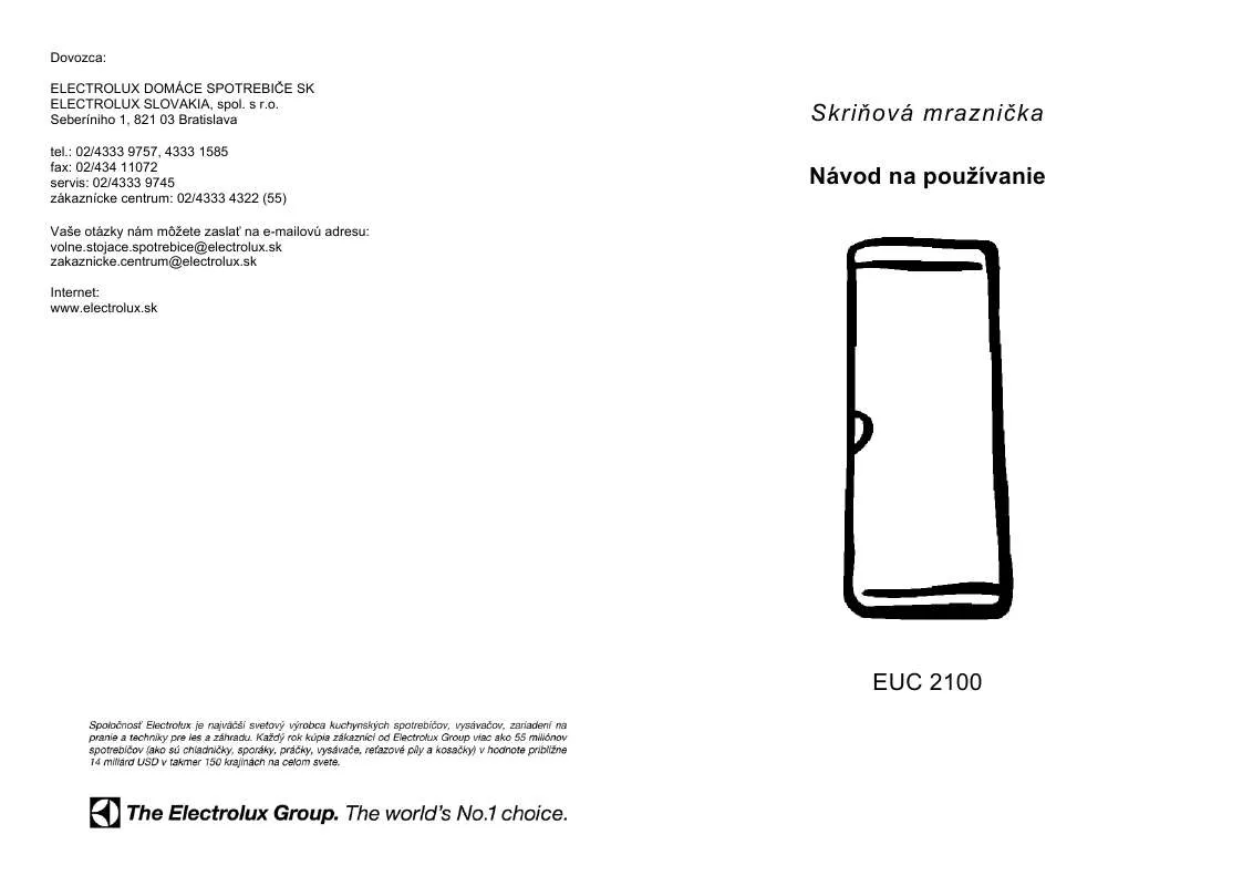 Mode d'emploi AEG-ELECTROLUX EUC2100