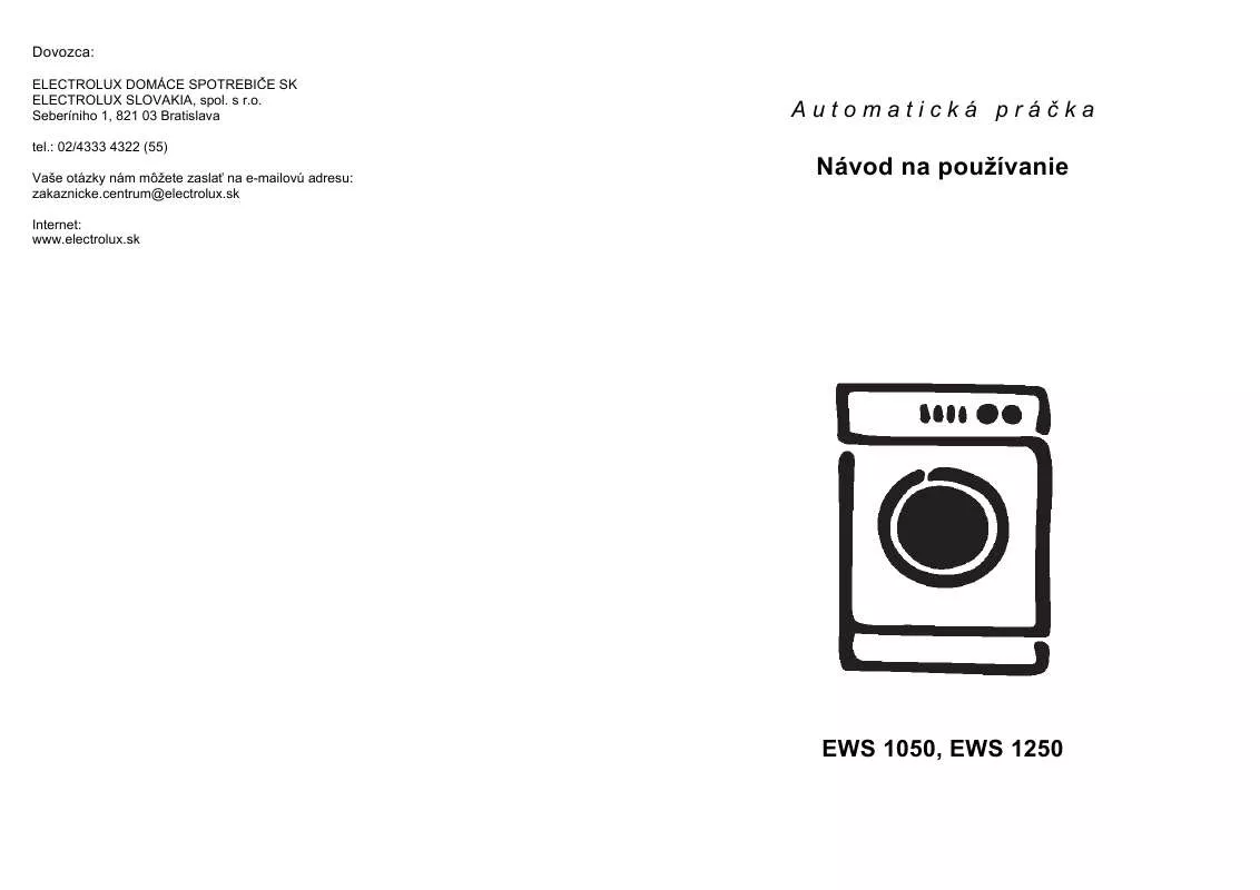 Mode d'emploi AEG-ELECTROLUX EWS1050