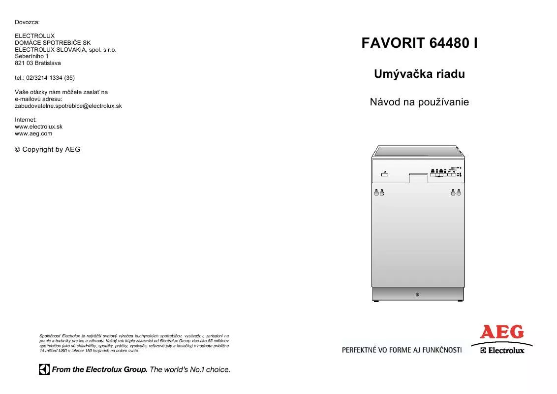 Mode d'emploi AEG-ELECTROLUX F64480I-M