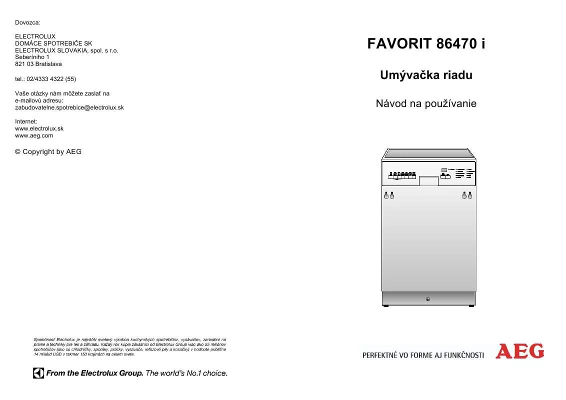 Mode d'emploi AEG-ELECTROLUX F86470I-M