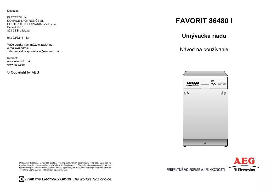 Mode d'emploi AEG-ELECTROLUX F86480I-A