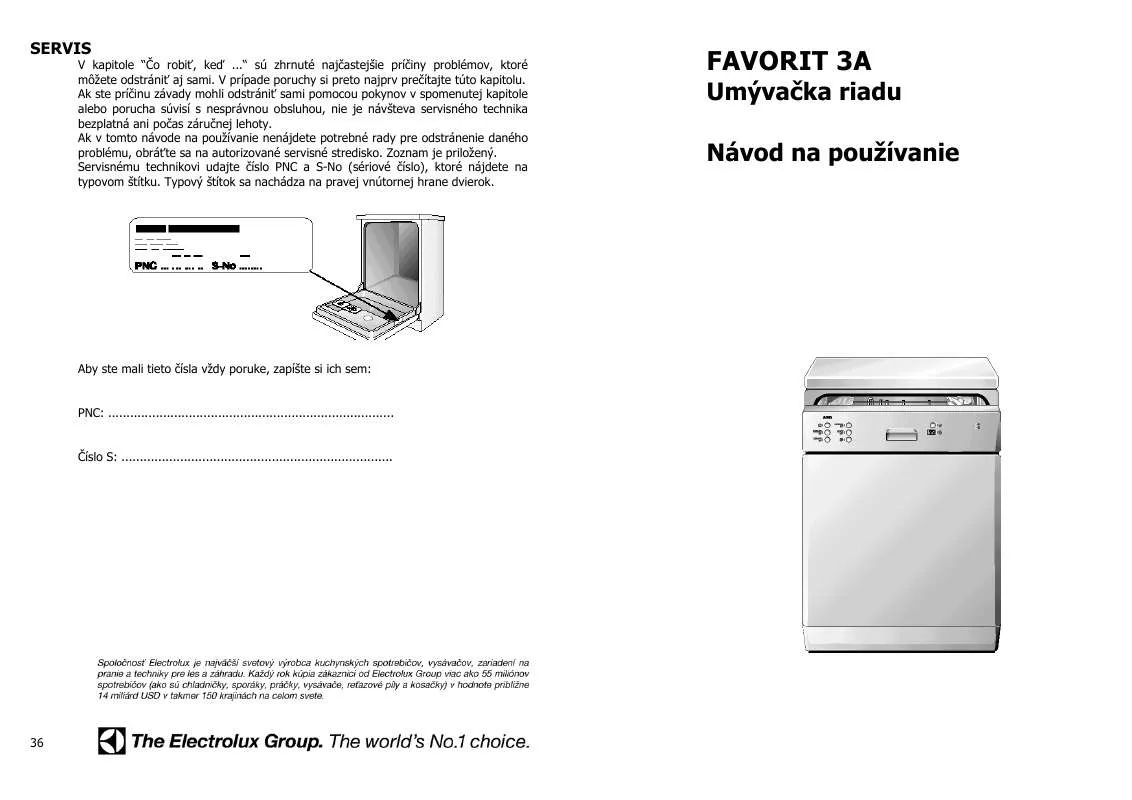 Mode d'emploi AEG-ELECTROLUX FAV3A