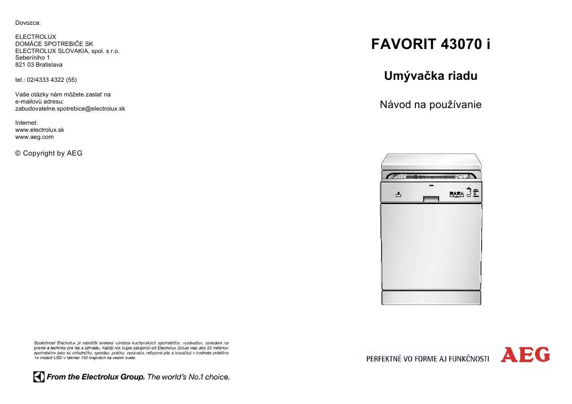 Mode d'emploi AEG-ELECTROLUX FAV43070IM