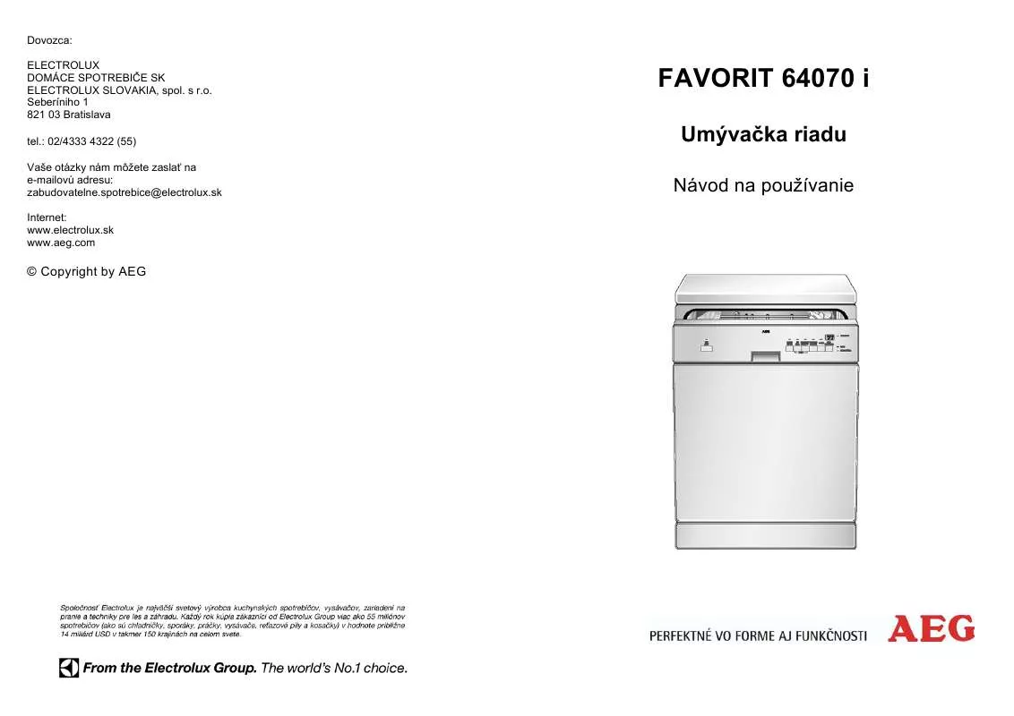 Mode d'emploi AEG-ELECTROLUX FAV64070IA