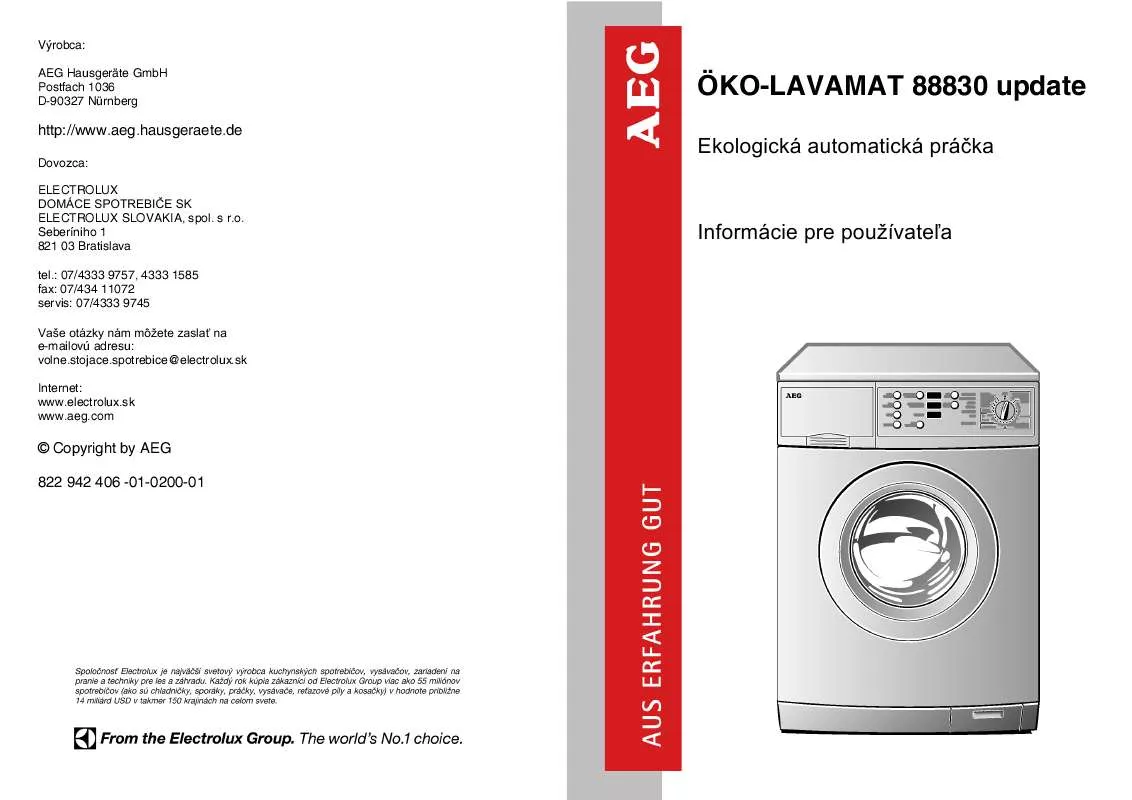 Mode d'emploi AEG-ELECTROLUX L88830